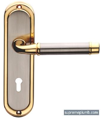 Chateau Lever Lock Polished Brass - Satin Nickel